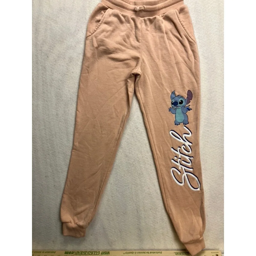 Disney Primark Stitch Kids Sweatshirt‎ and Joggers Set Peach Size 10-11 Years